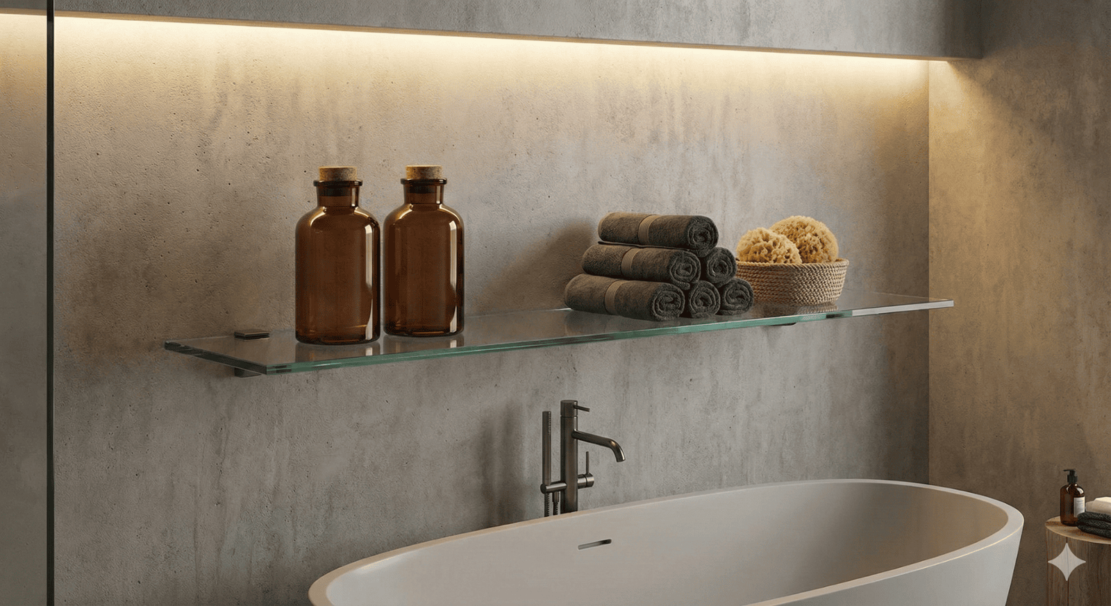 Glass Shelves for Bathrooms in Huntingdon