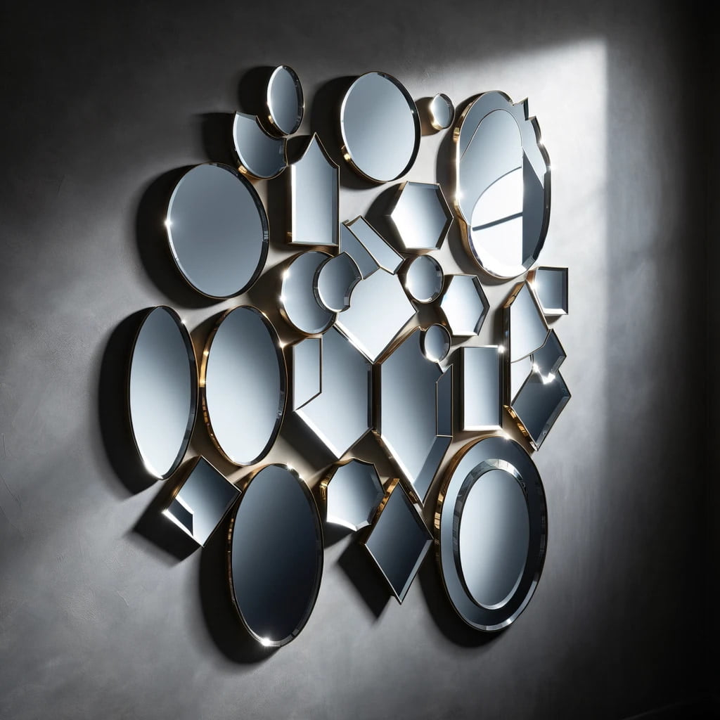 Bevelled mirrors for interiors