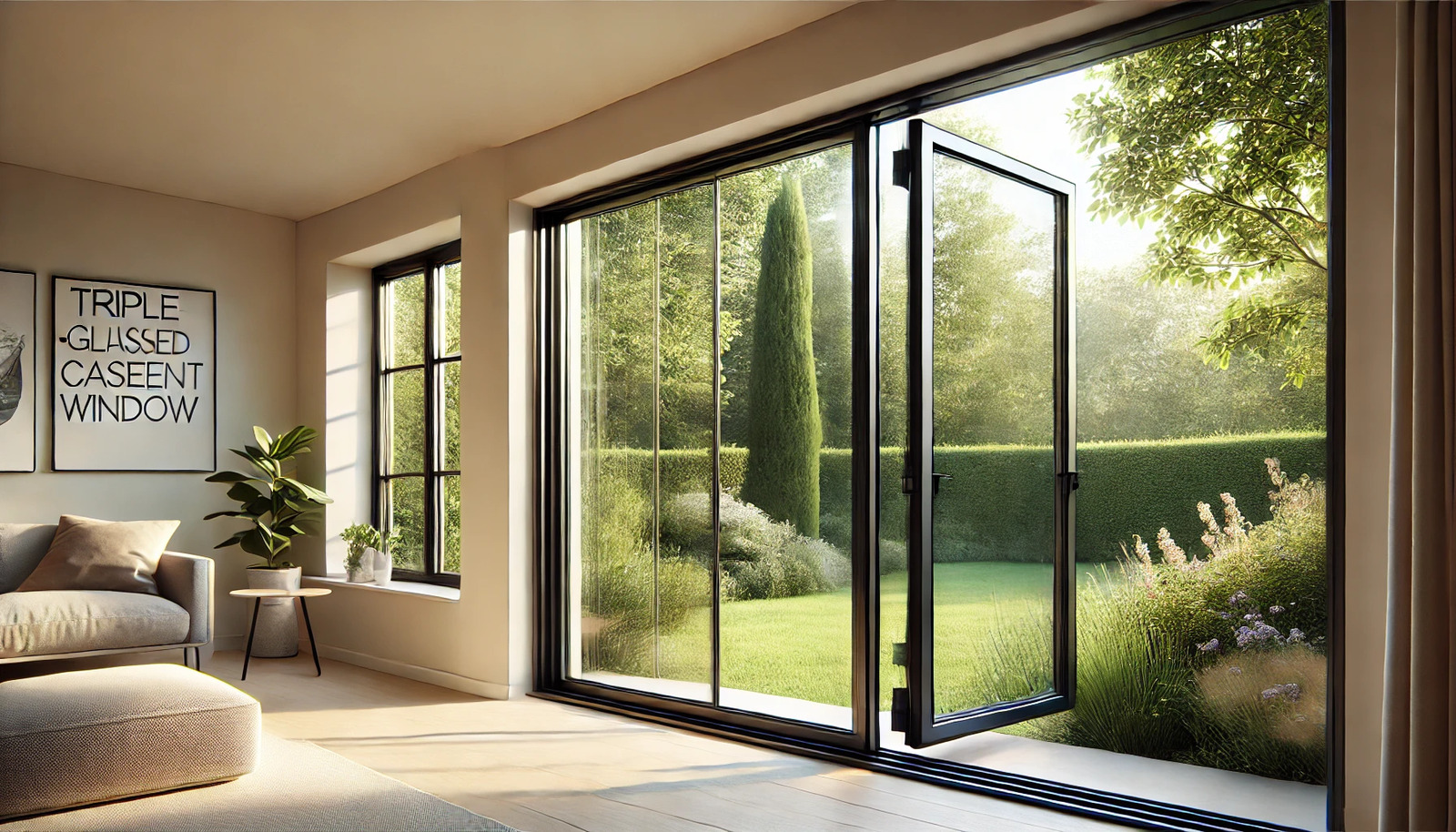 Triple glazed flush casement windows