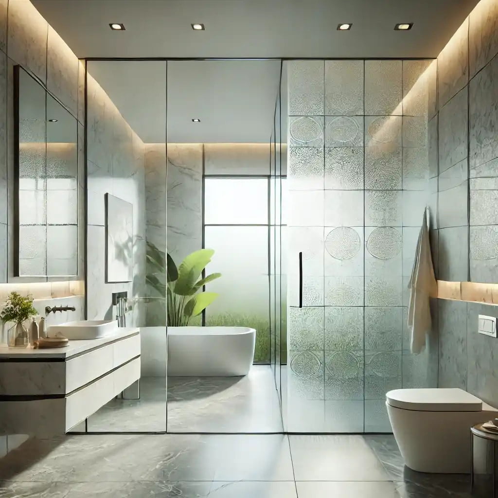 Frosted Sandblasted Glass for Bathrooms