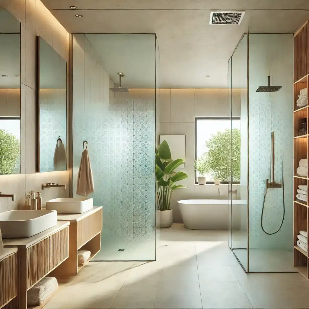 Frosted Sandblasted Glass for Bathrooms