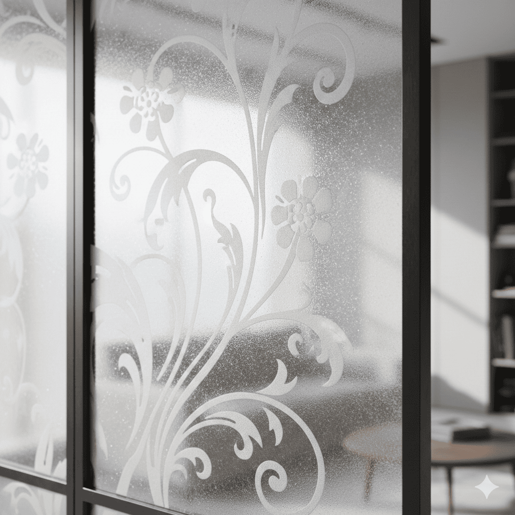 Sandblasted Glass Supplier in March, Cambridgeshire, UK