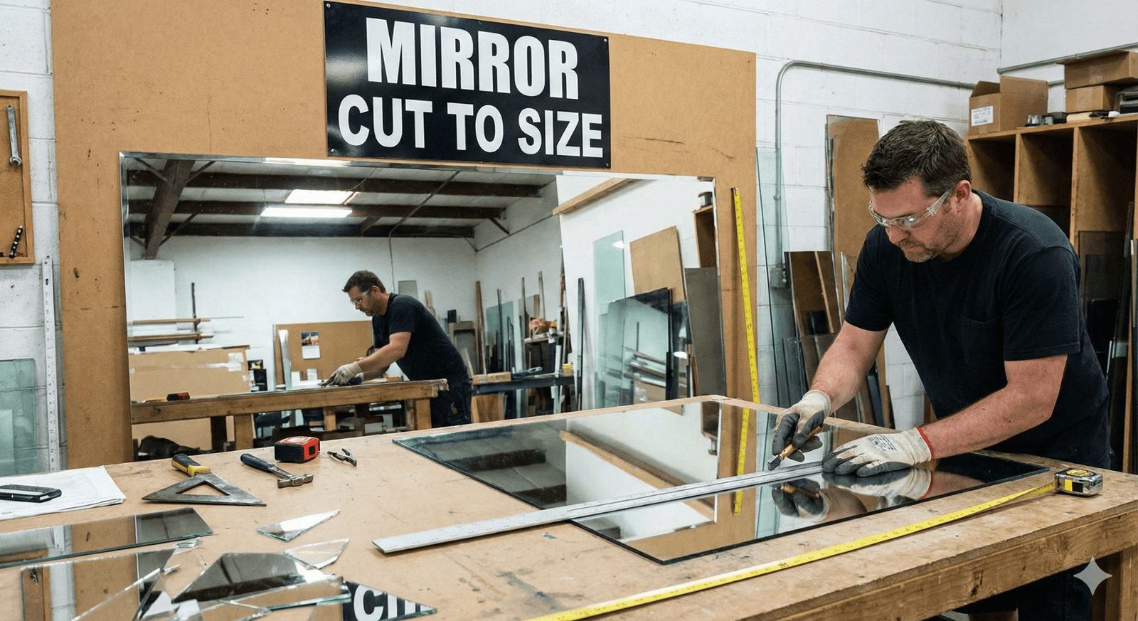 Mirror cut to size Supplier in Huntingdon