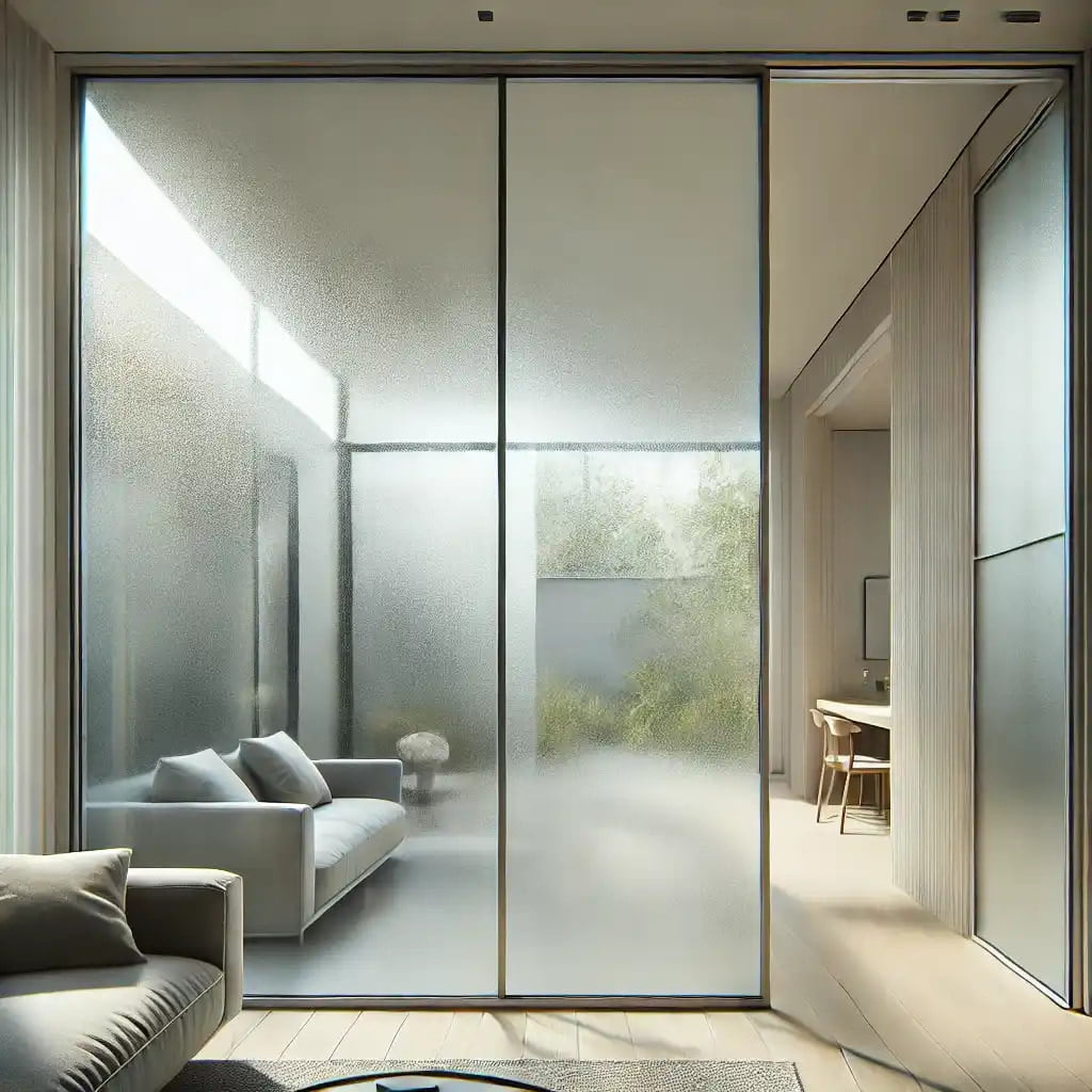 Sandblasted Glass for Windows in Homes