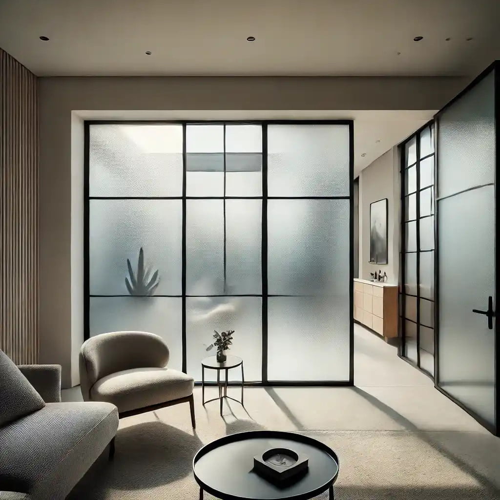 Sandblasted Glass for Windows in Homes